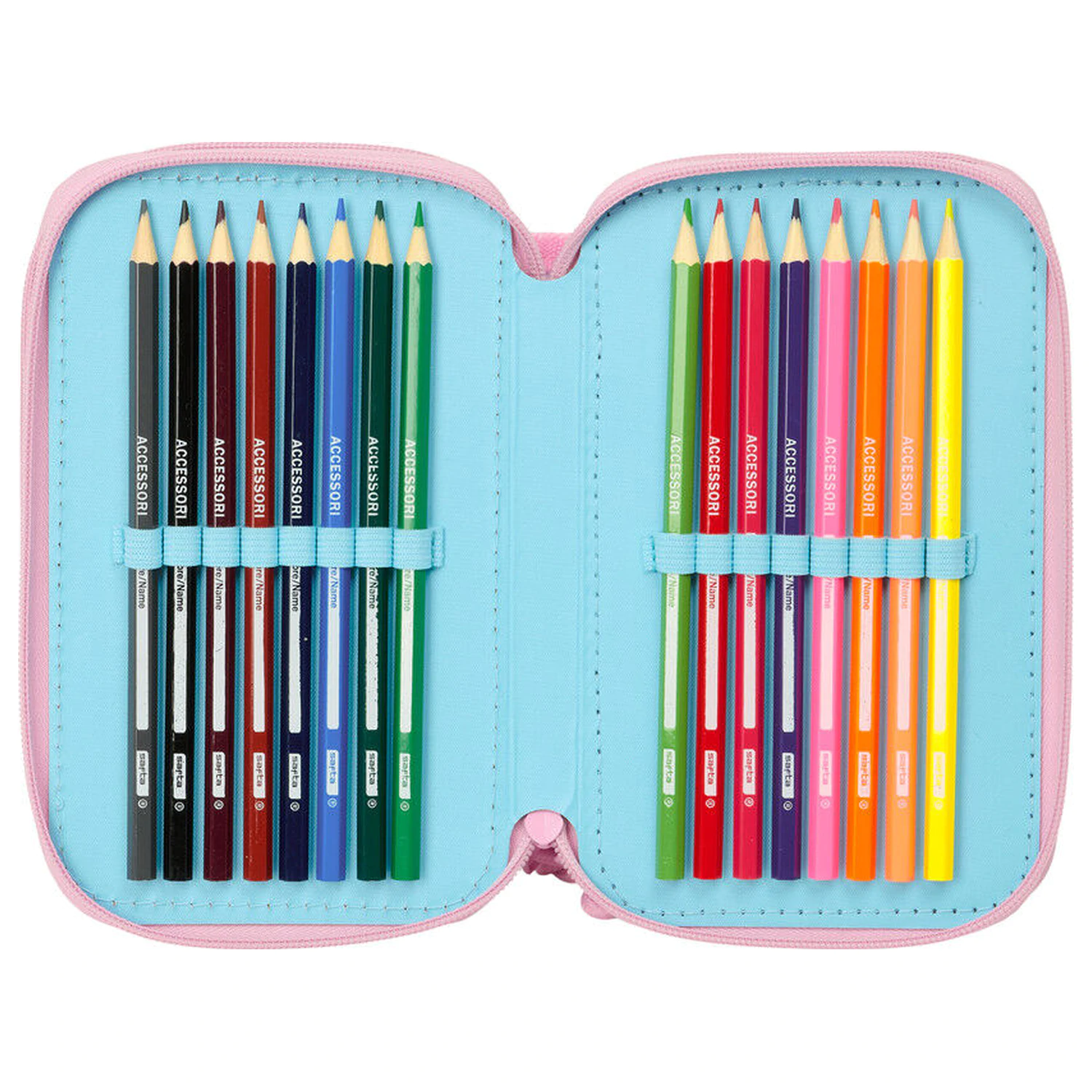 Disney Stitch Waves triple pencil case 37pcs product photo