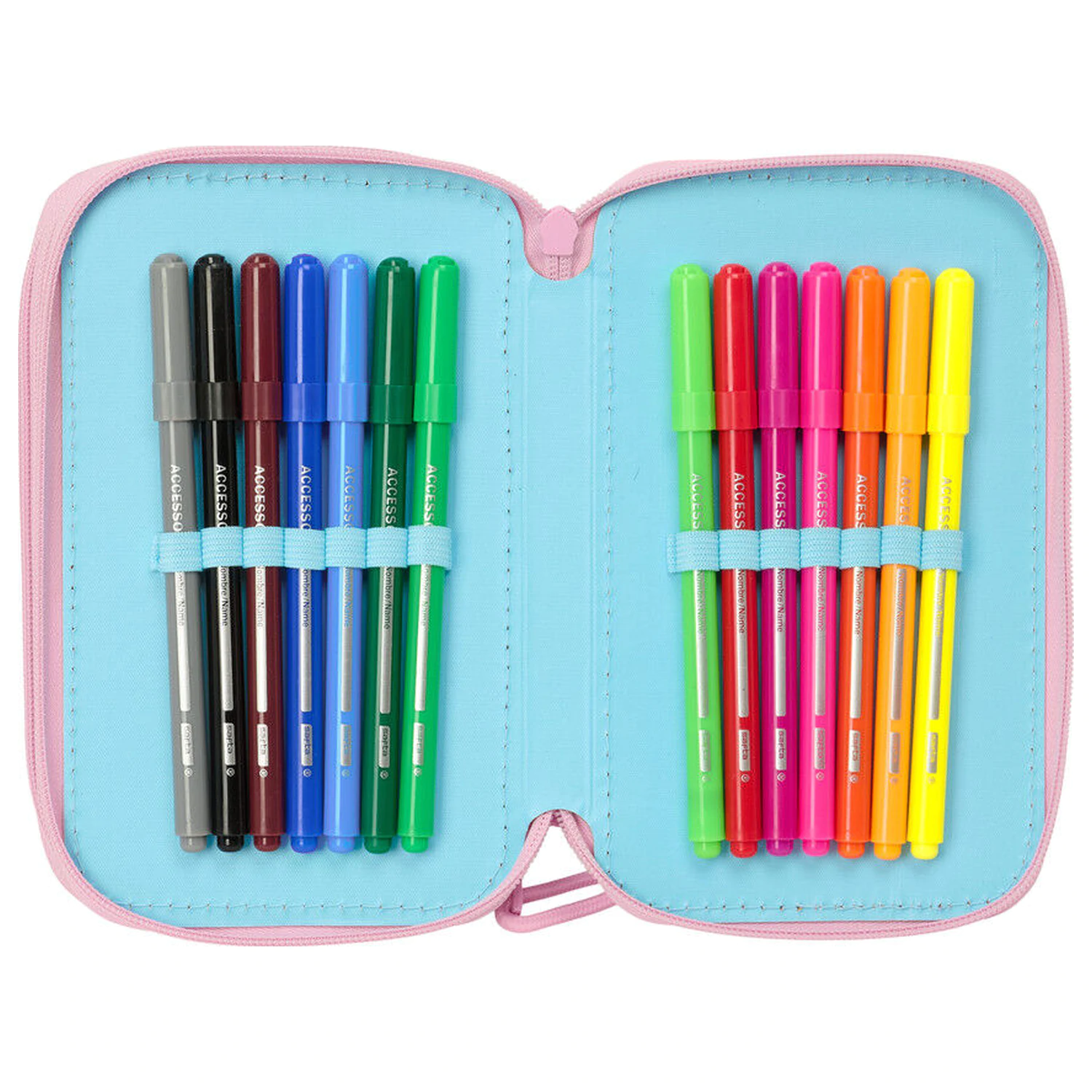 Disney Stitch Waves triple pencil case 37pcs product photo