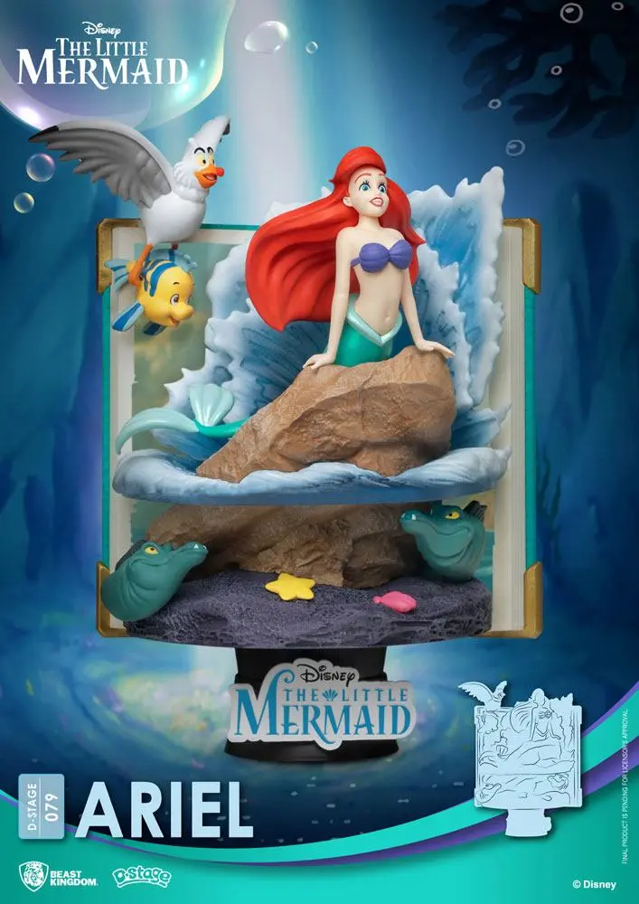 Disney Story Book Series D-Stage PVC Diorama Ariel 15 cm termékfotó