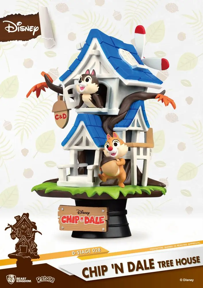 Disney Summer Series D-Stage PVC Diorama Chip 'n Dale Tree House 16 cm product photo
