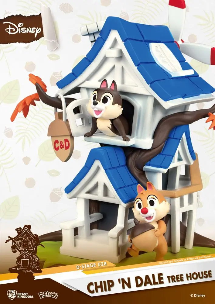 Disney Summer Series D-Stage PVC Diorama Chip 'n Dale Tree House 16 cm product photo