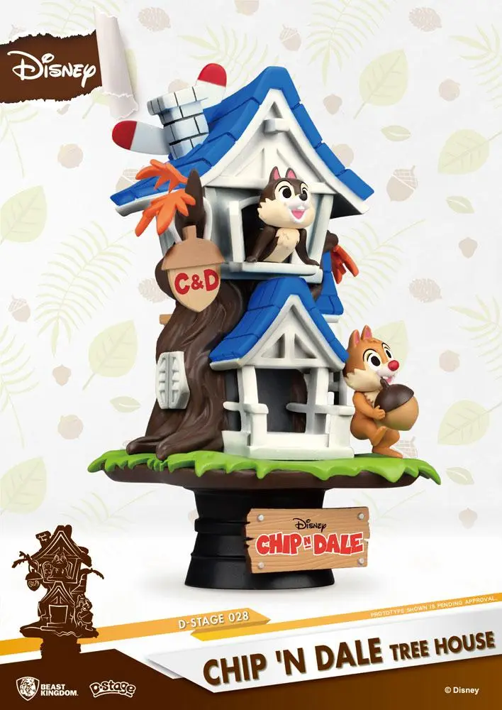 Disney Summer Series D-Stage PVC Diorama Chip 'n Dale Tree House 16 cm product photo