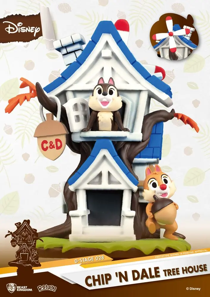 Disney Summer Series D-Stage PVC Diorama Chip 'n Dale Tree House 16 cm product photo