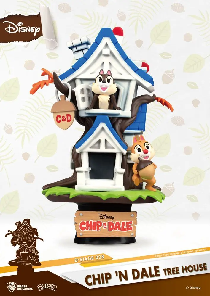 Disney Summer Series D-Stage PVC Diorama Chip 'n Dale Tree House 16 cm product photo