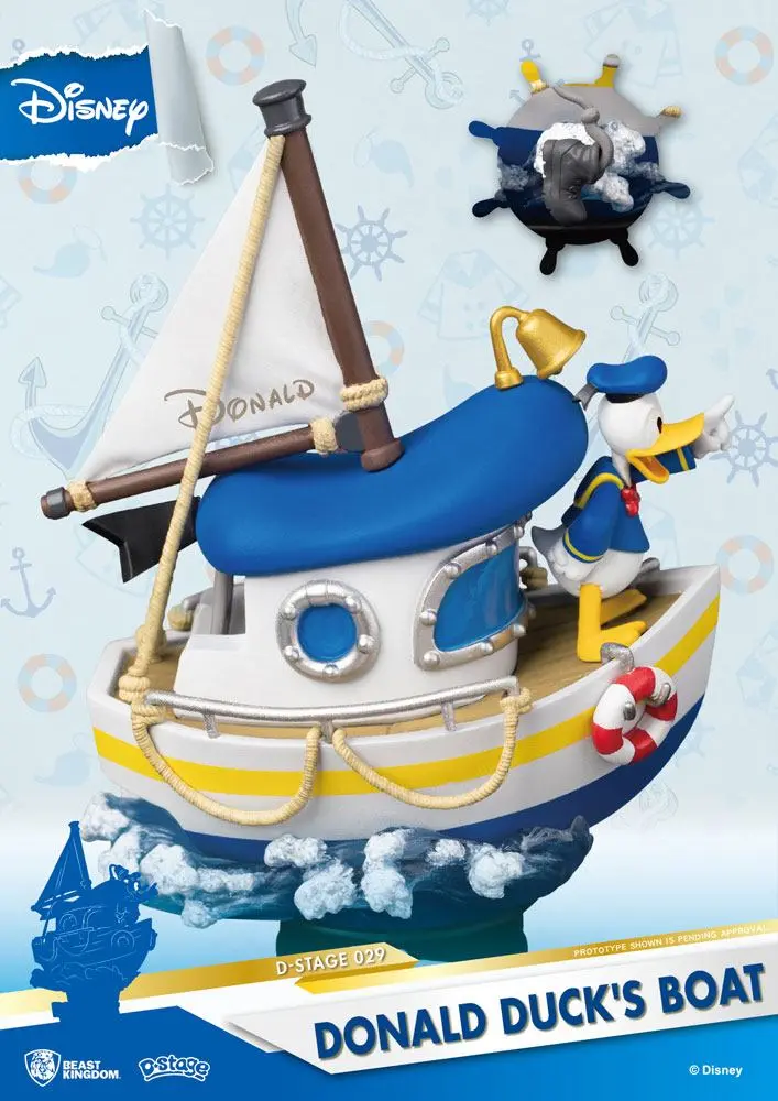 Disney Summer Series D-Stage PVC Diorama Donald Duck's Boat 15 cm product photo