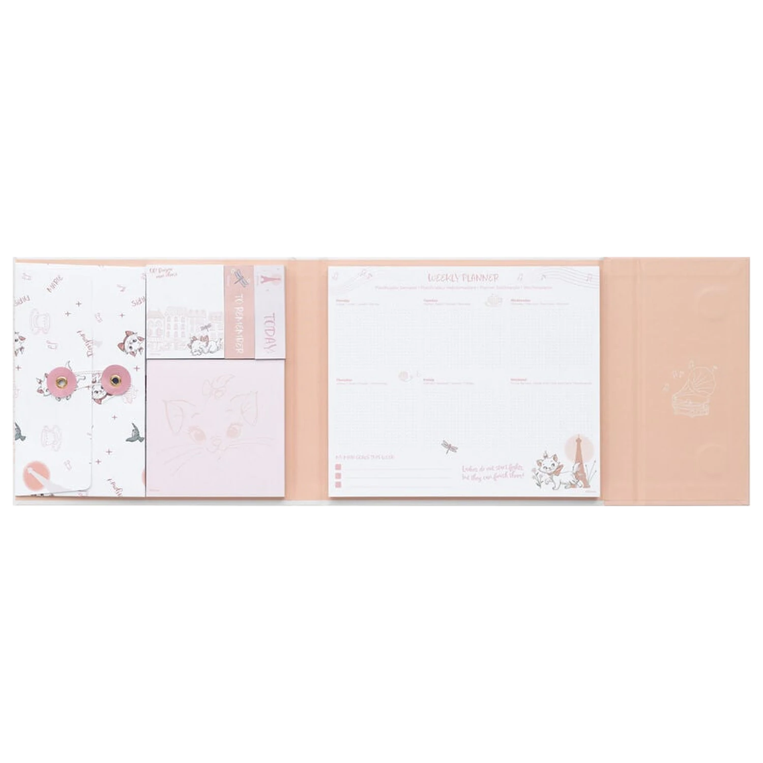 Disney The Aristocats Marie weekly planner with sticky notes product photo