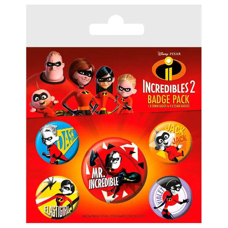 Disney The Incredibles badge pack product photo