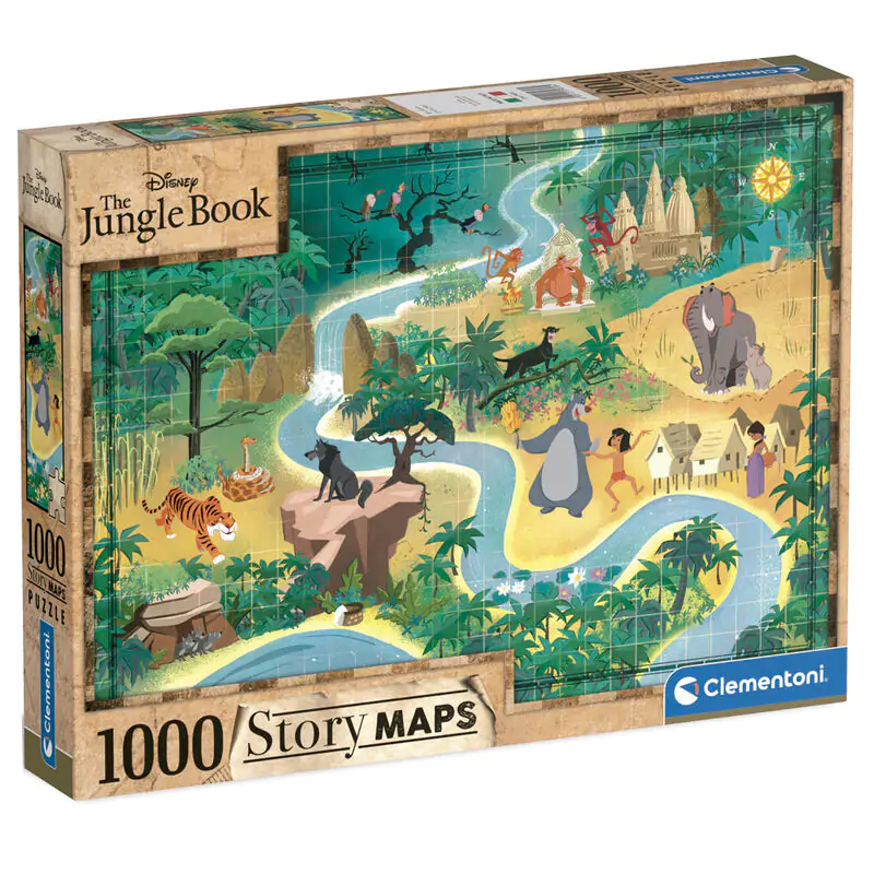 Disney The Jungle Book Story Maps puzzle 1000pcs termékfotó