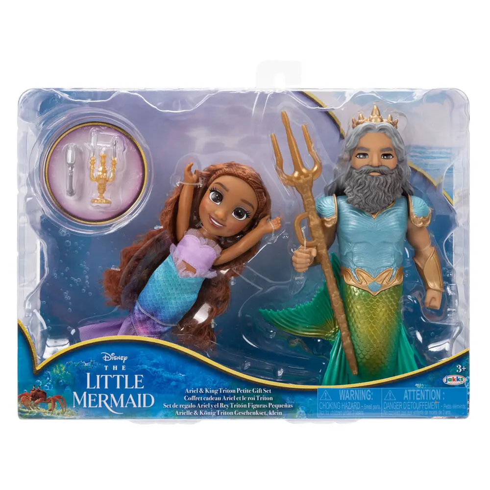 Disney The Little Mermaid Ariel + Triton doll 15cm product photo