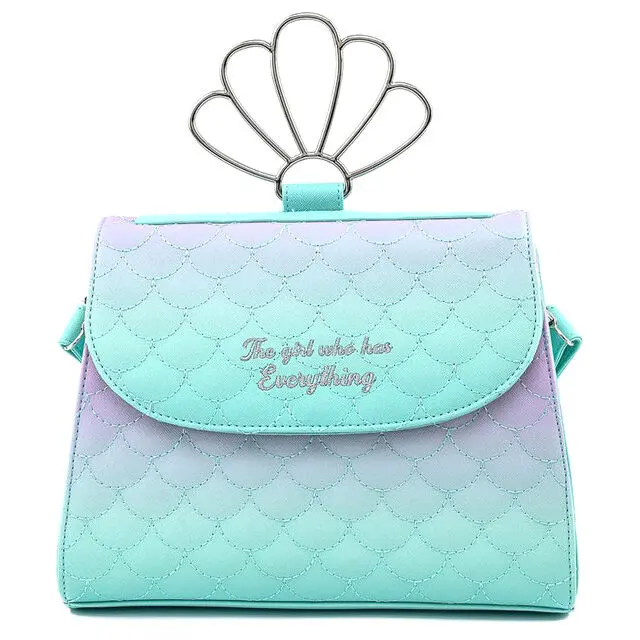 Disney by Loungefly Crossbody Little Mermaid Ombre Scales Shell product photo
