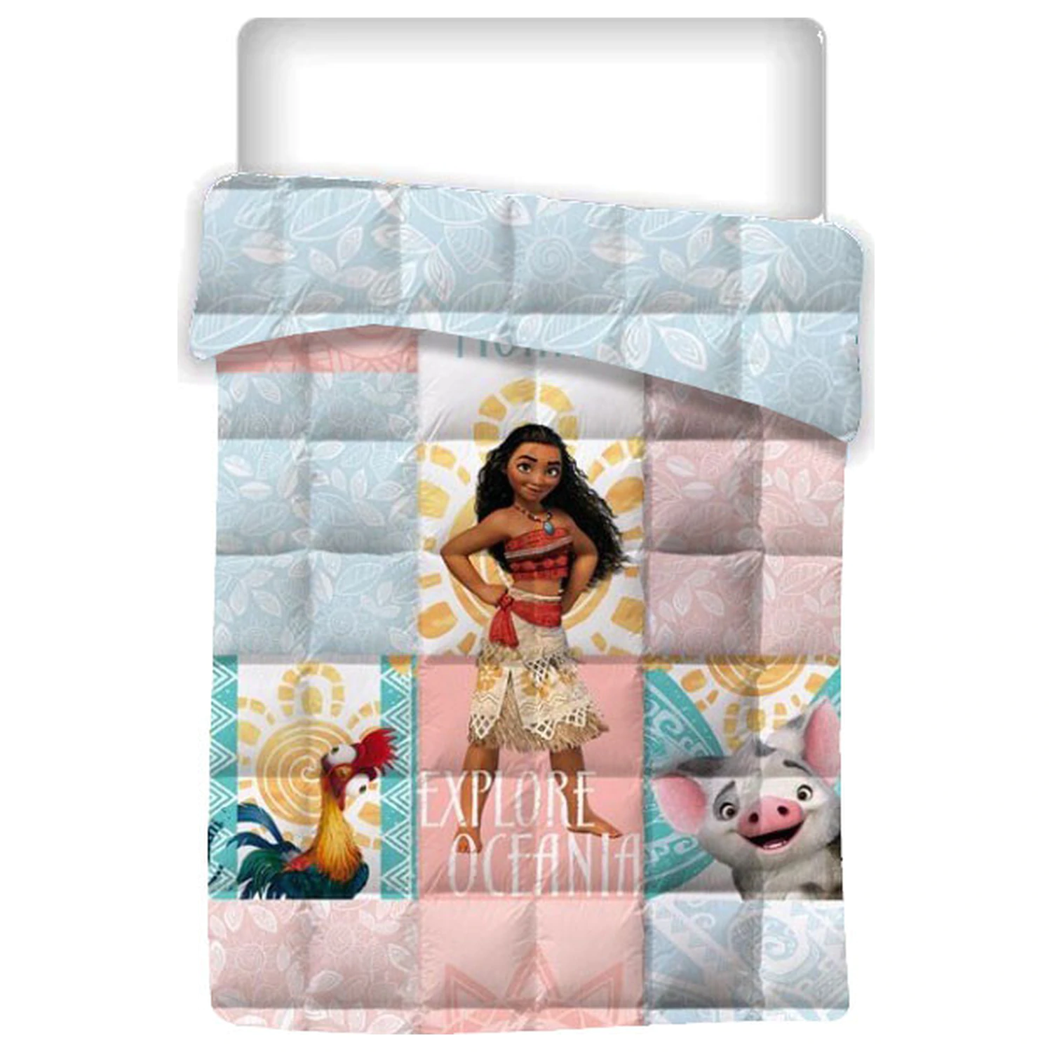 Disney Moana Explore Oceania Quilted Bedspread, Duvet Cover 140x200cm product photo