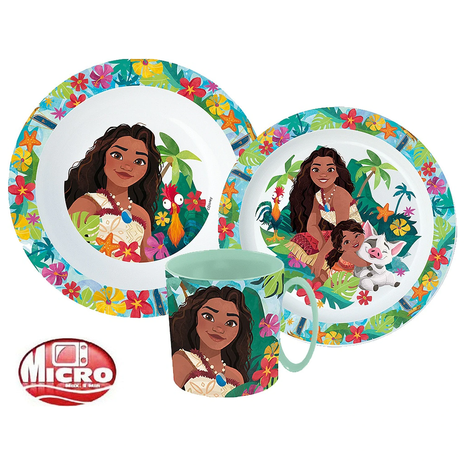 Disney Moana Lagoon Dinnerware Set, Micro Plastic Set with Mug product photo