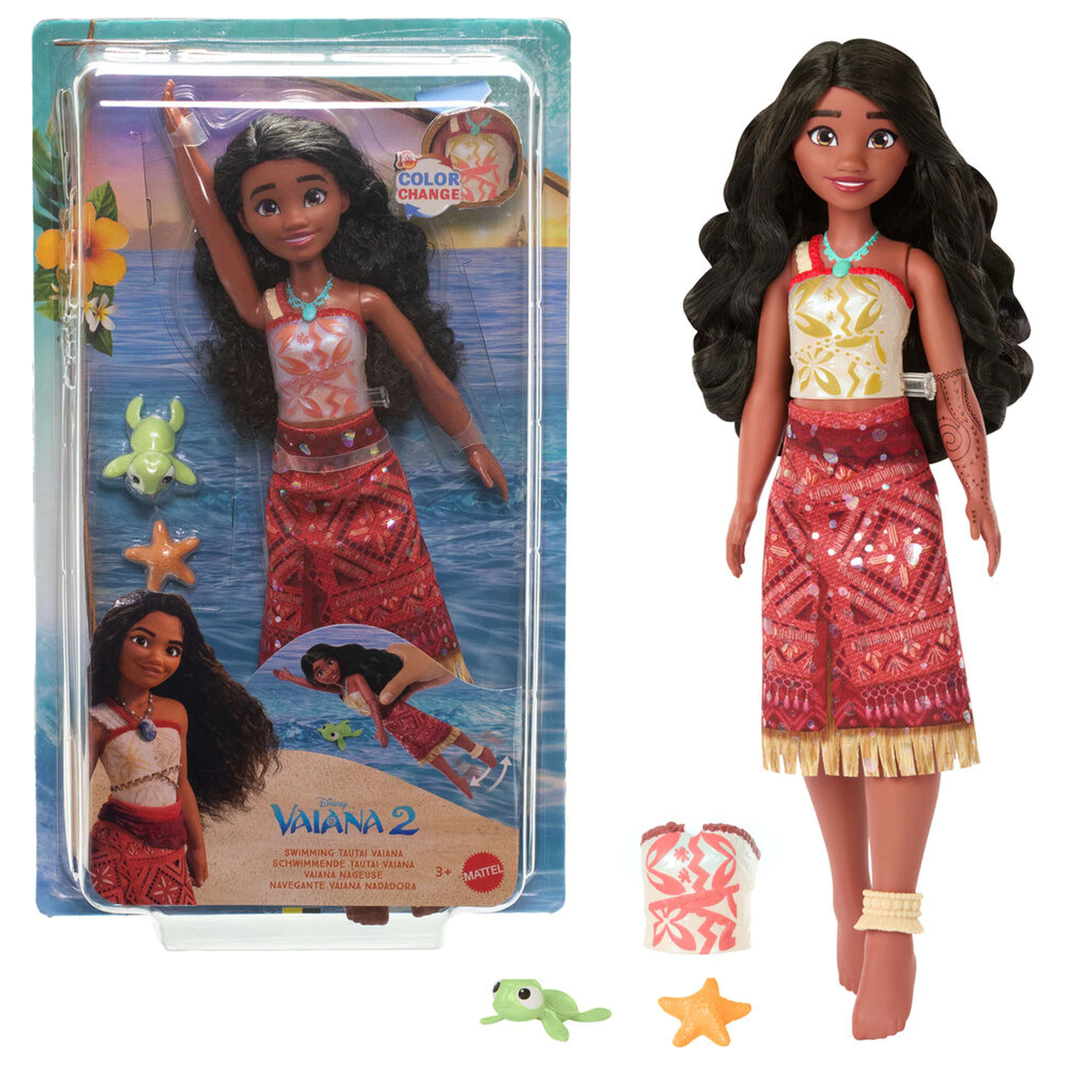 Disney Vaiana Moana Swimming Tautai Vaiana doll product photo
