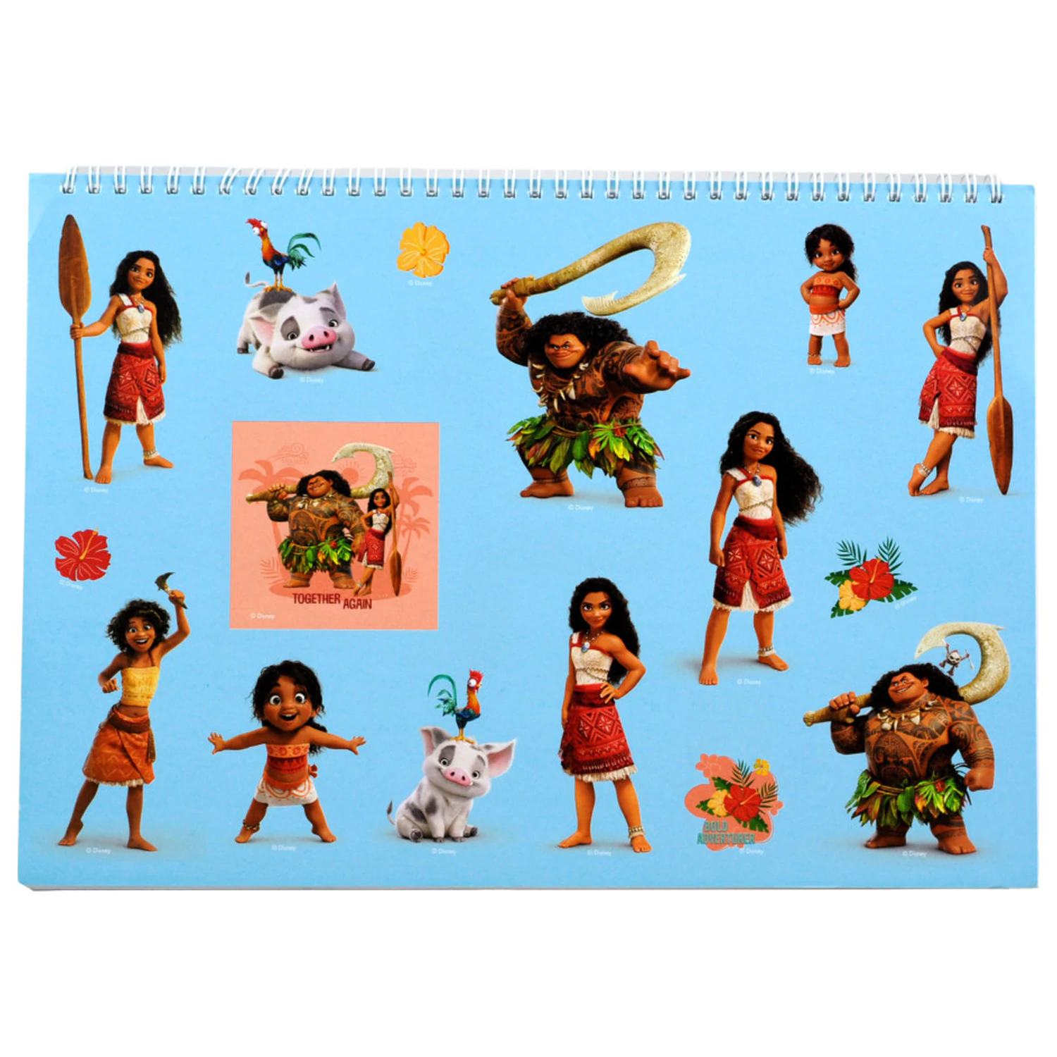 Disney Moana Together Again A/4 Spiral Sketchbook 40 Sheets with Stickers product photo