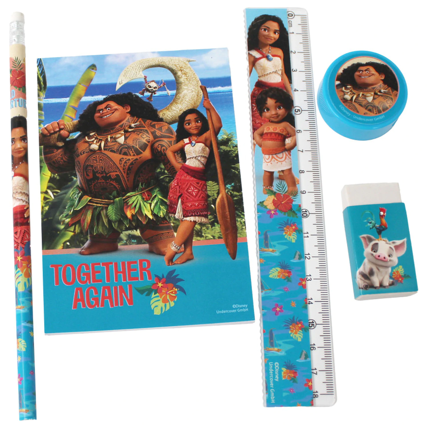 Disney Moana Together Again Stationery Set 5 Pieces product photo
