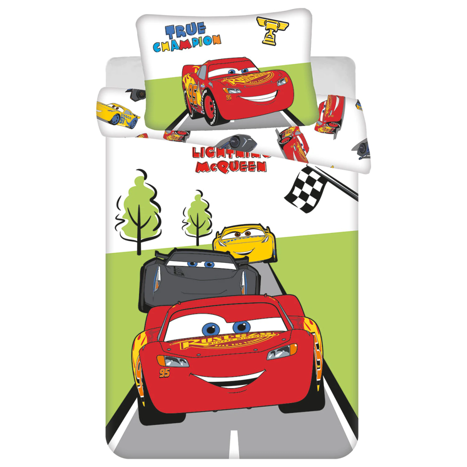 Disney Cars Champion Kids' Duvet Cover for Toddlers and Preschoolers product photo