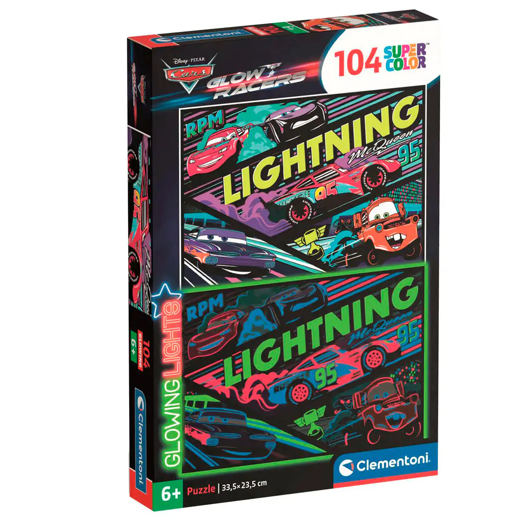 Disney Cars glowing puzzle 104pcs termékfotó