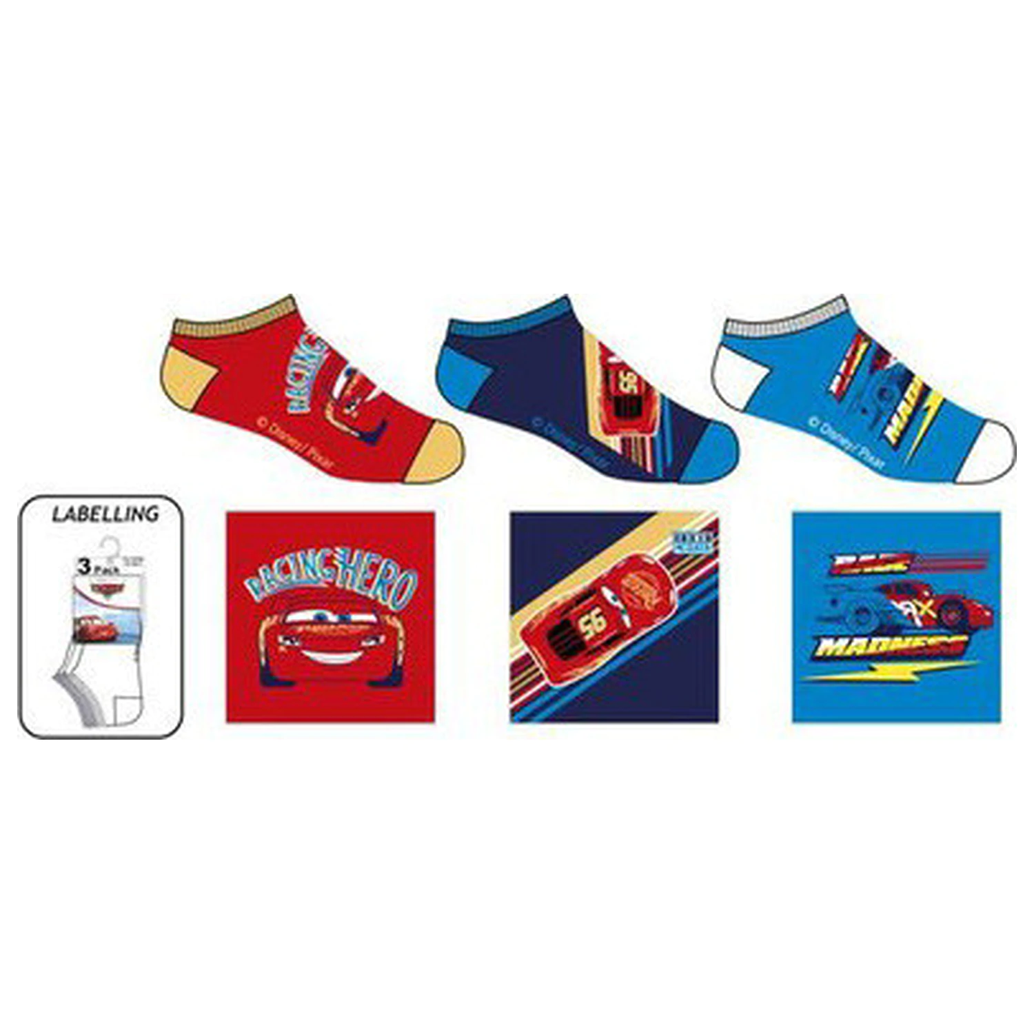 Disney Cars Madness Kids Secret Socks 27/30 product photo