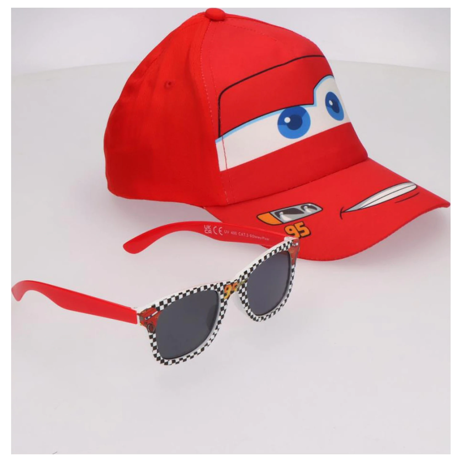 Disney Cars Red Smile sunglasses and baseball cap set product photo