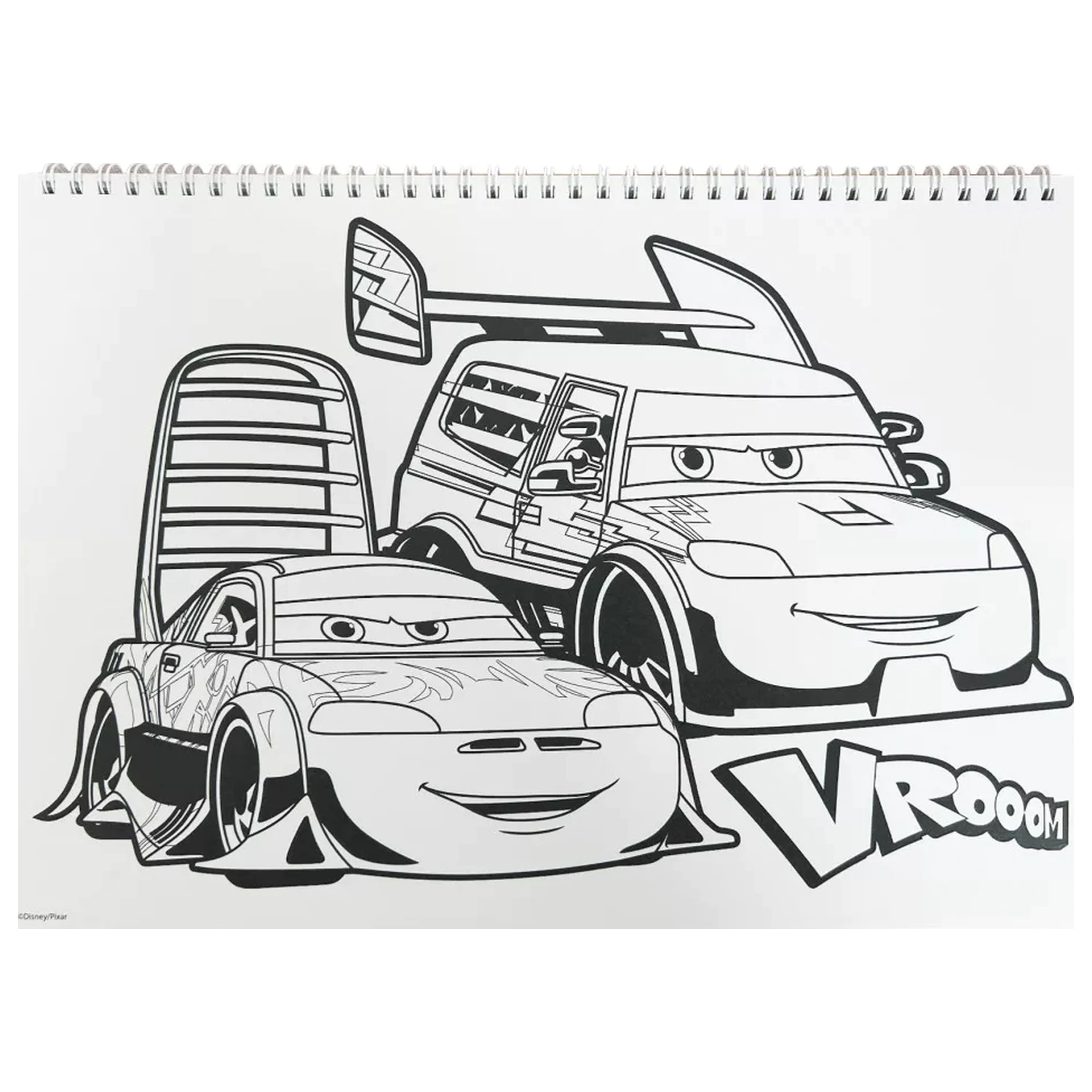 Disney Cars Roaring A/4 Spiral Sketchbook 40 Sheets with Stickers product photo