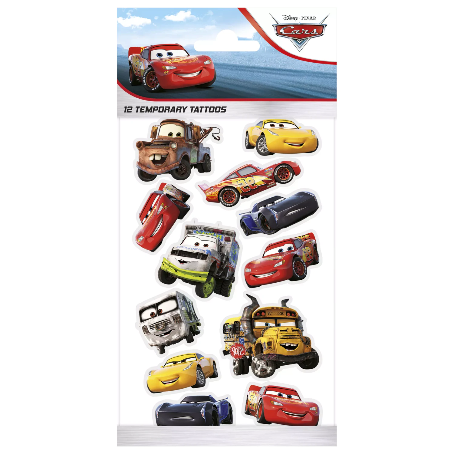 Disney Cars Smile Tattoo 12 Pcs product photo
