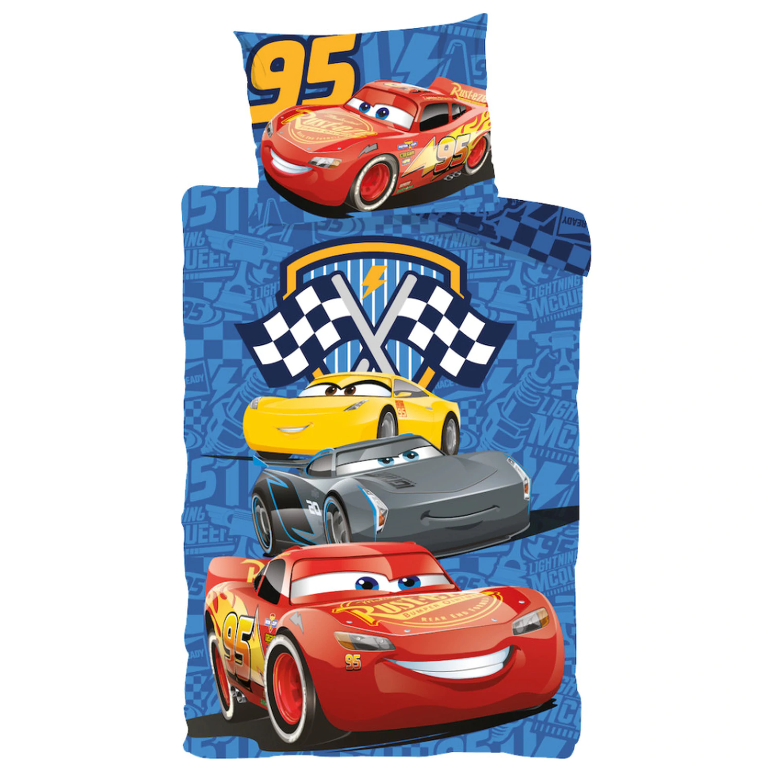 Disney Cars Track Stars kids' toddler duvet cover product photo