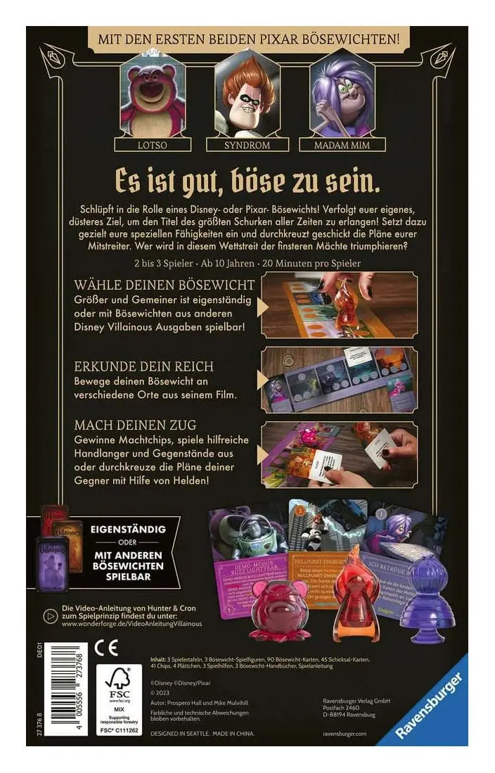 Disney Villainous Board Game Expansion Pack Größer und Gemeiner *German Edition* product photo