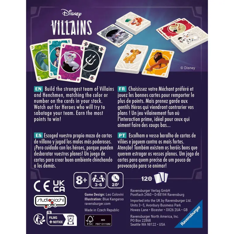 Disney Villains card game termékfotó