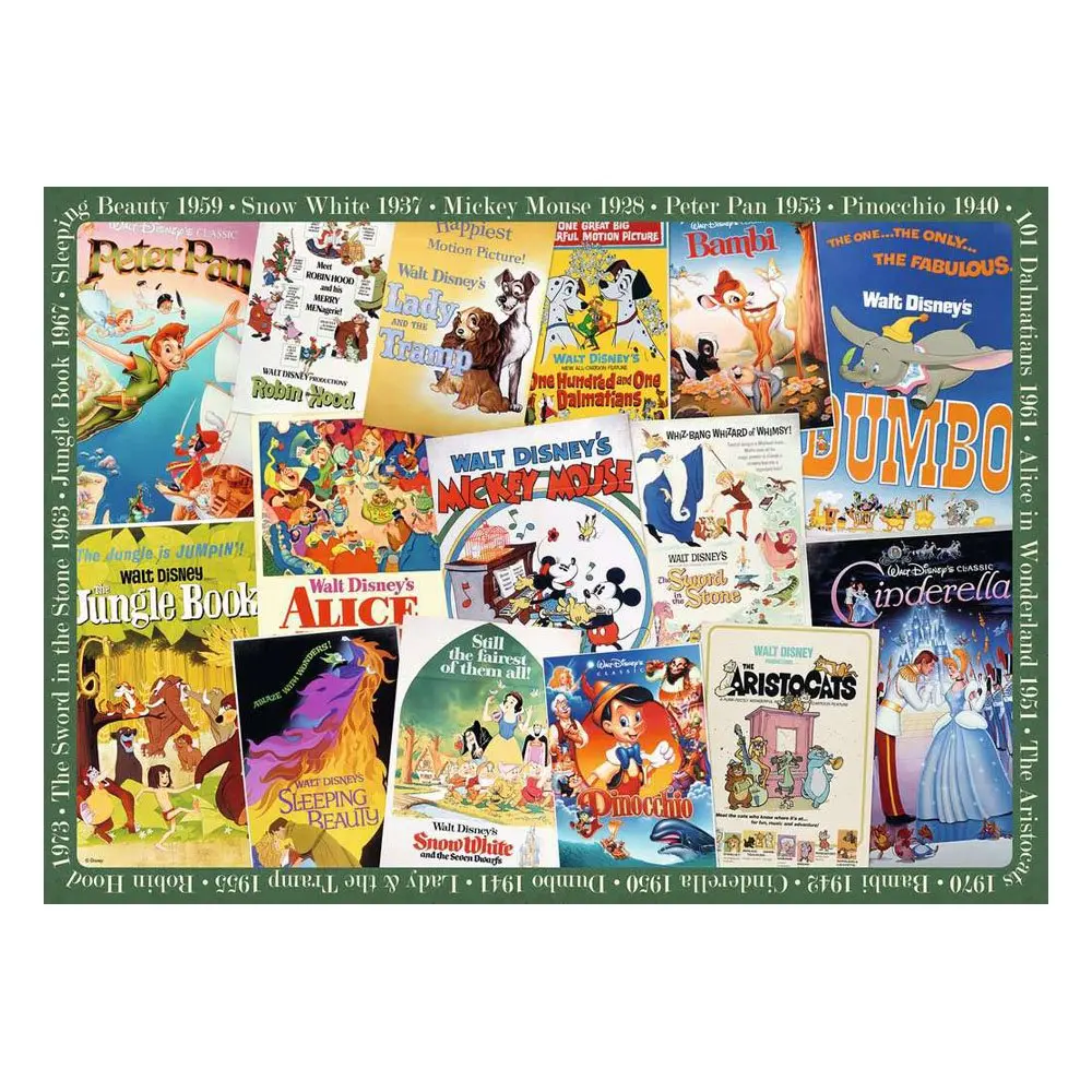 Disney Jigsaw Puzzle Vintage Movie Posters (1000 pieces) product photo