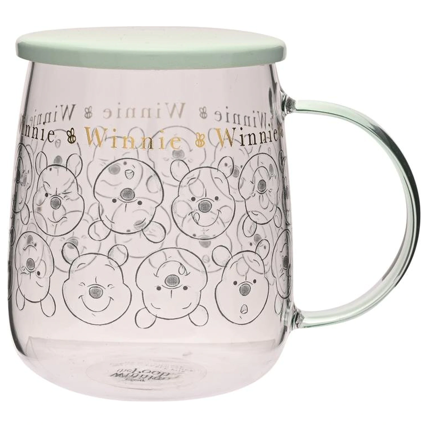 Disney Winnie Glass Mug with Lid 532ml product photo