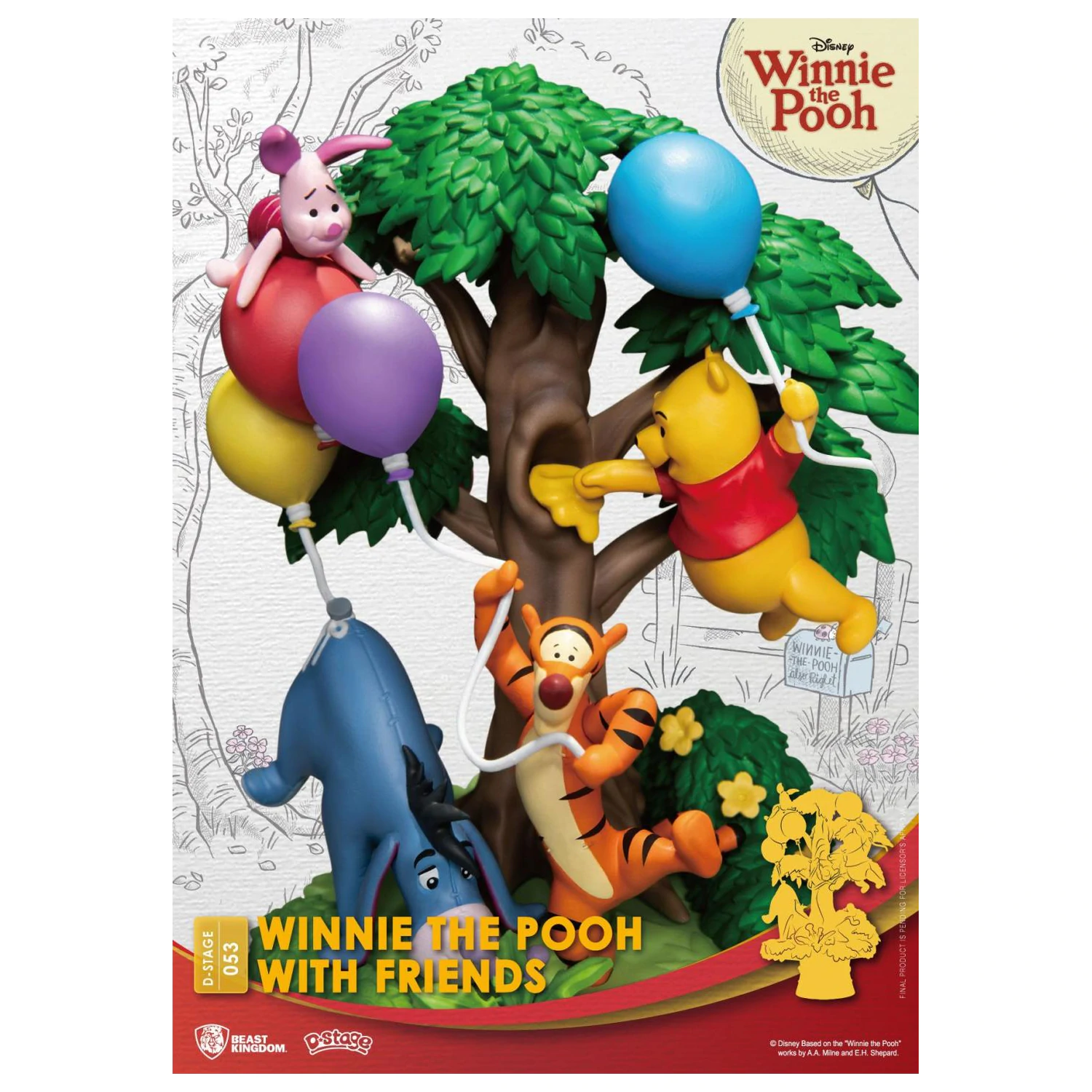 DISNEY Winnie with Friends Diorama D-Stage 15cm product photo