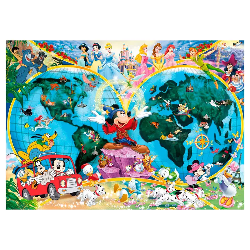 Disney Jigsaw Puzzle Disney's World Map (1000 pieces) product photo