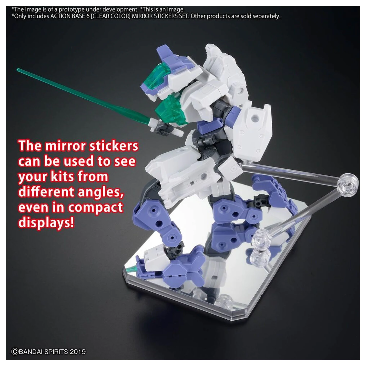Display Stand Action Base 6 Clear with Mirror Stickers product photo