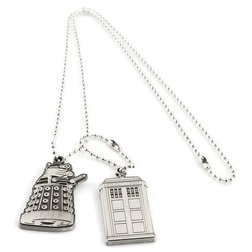 Doctor Who Tardis and Dalek dog tags pendant product photo