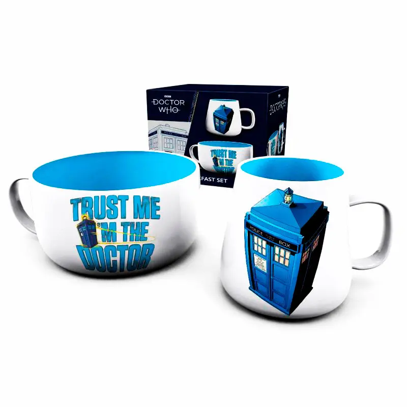 Doctor Who Tardis breakfast set product photo