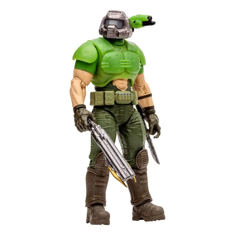 Doom Eternal Action Figure Doom Slayer Classic (Glow In The Dark Edition) Gold Label 18 cm product photo