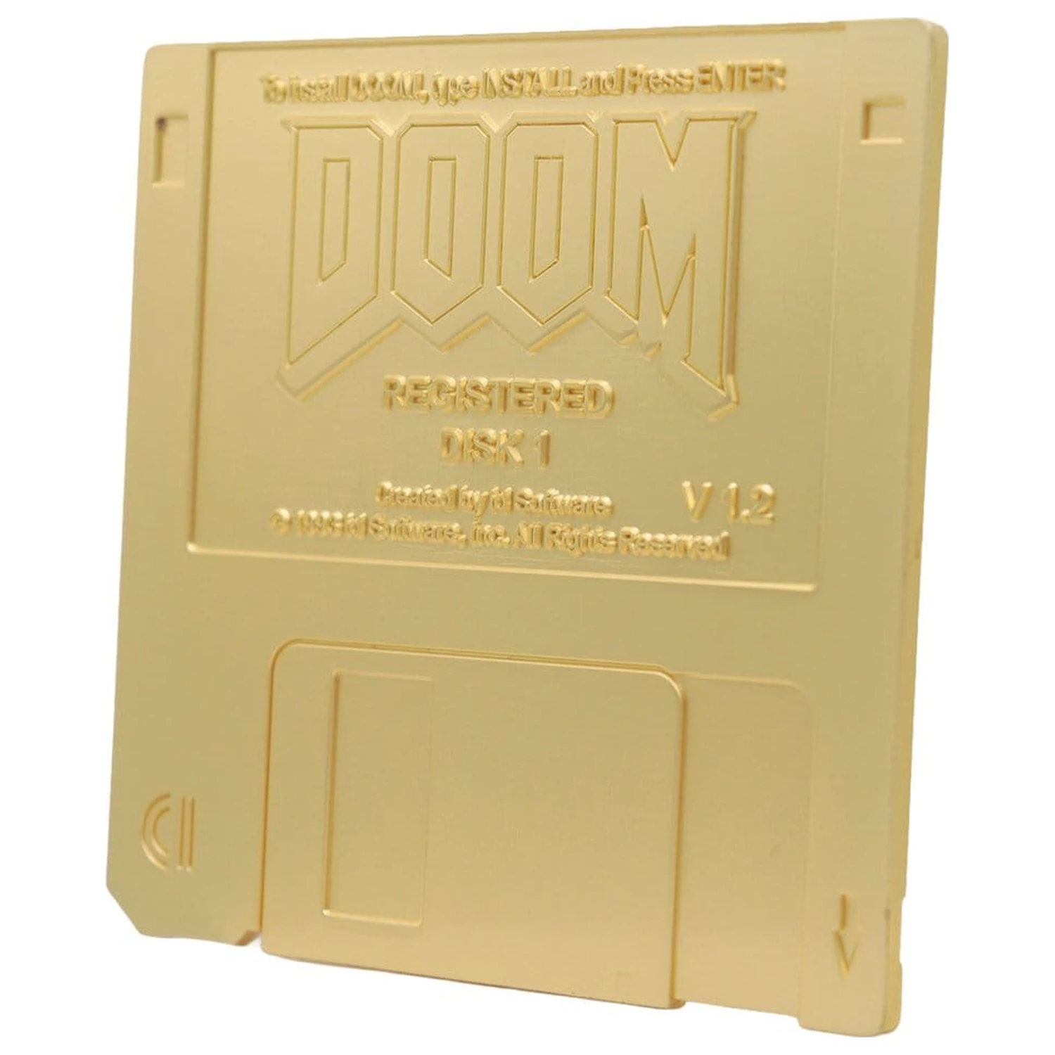 Doom Replik Floppy Disk Gold Plated Limited Edition      product photo