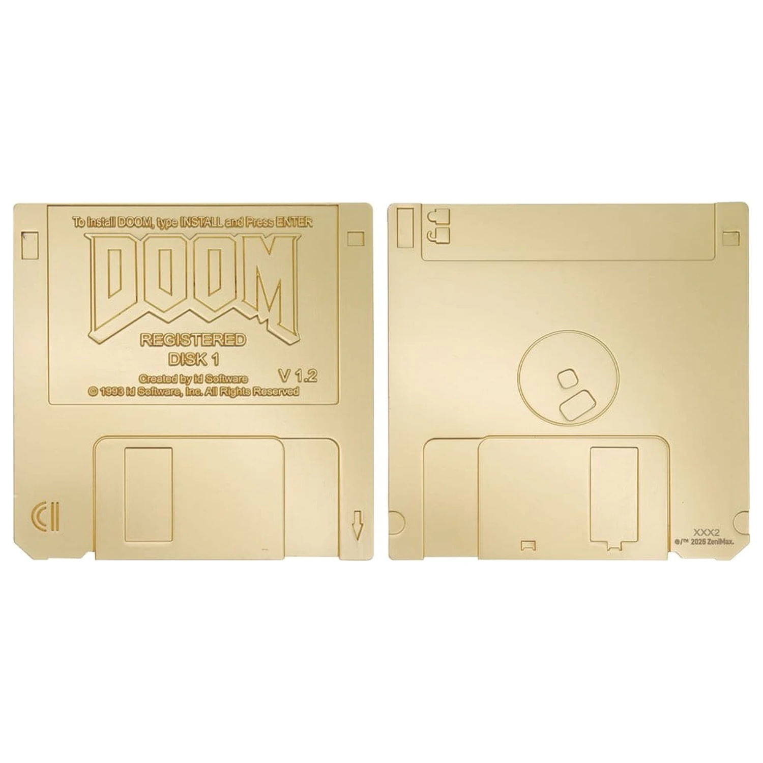 Doom Replik Floppy Disk Gold Plated Limited Edition      product photo