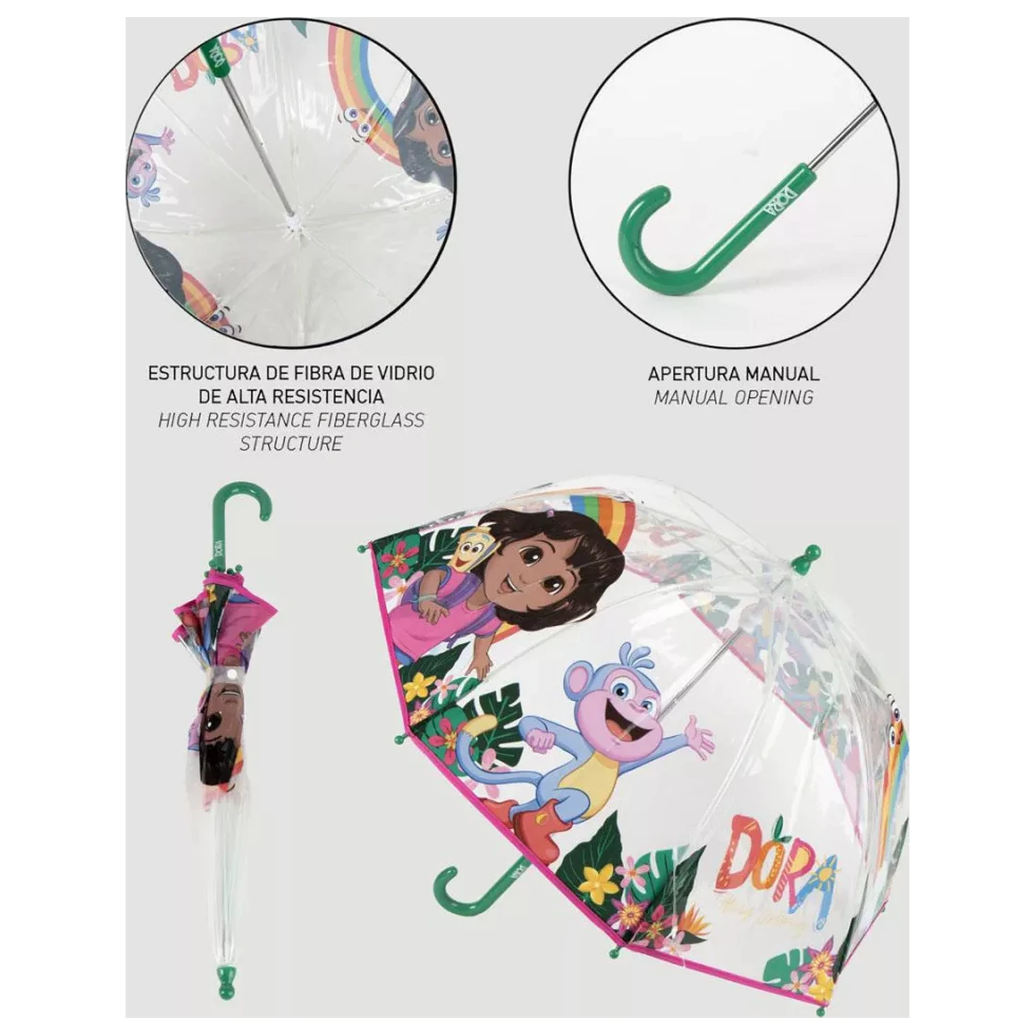 Dora the Explorer Jungle Kids Clear Umbrella product photo