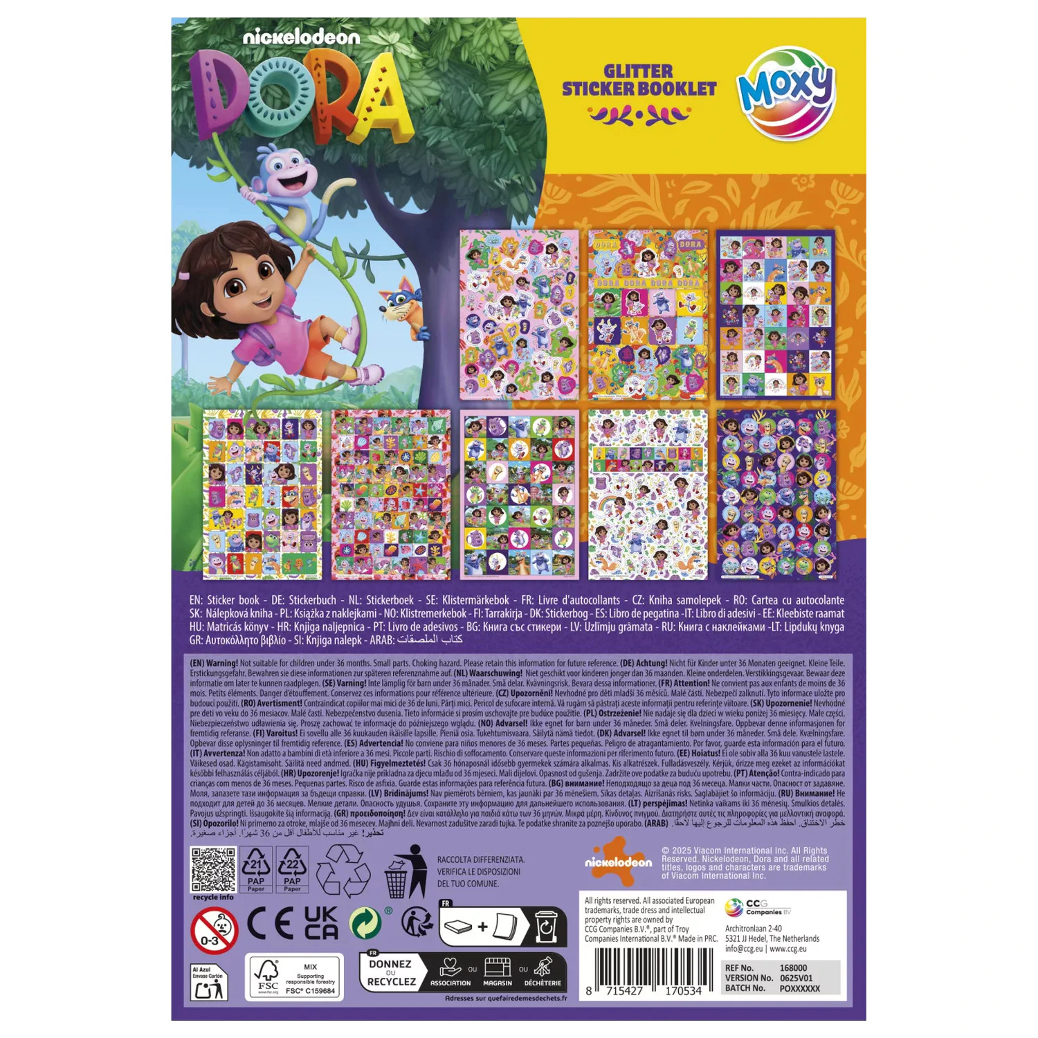 Dora the Explorer Sweet Sticker Pack 8 Sheets product photo