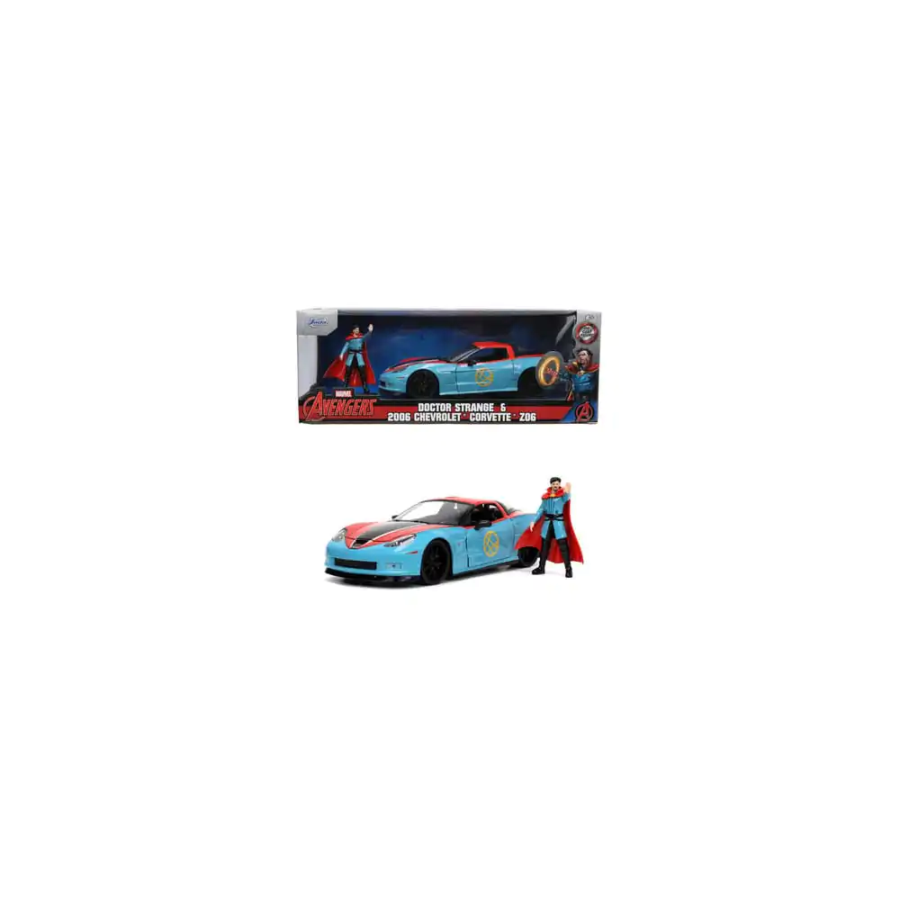 Dr. Strange Diecast Model 1/24 Dr. Strange &amp; Chevy Corvette product photo