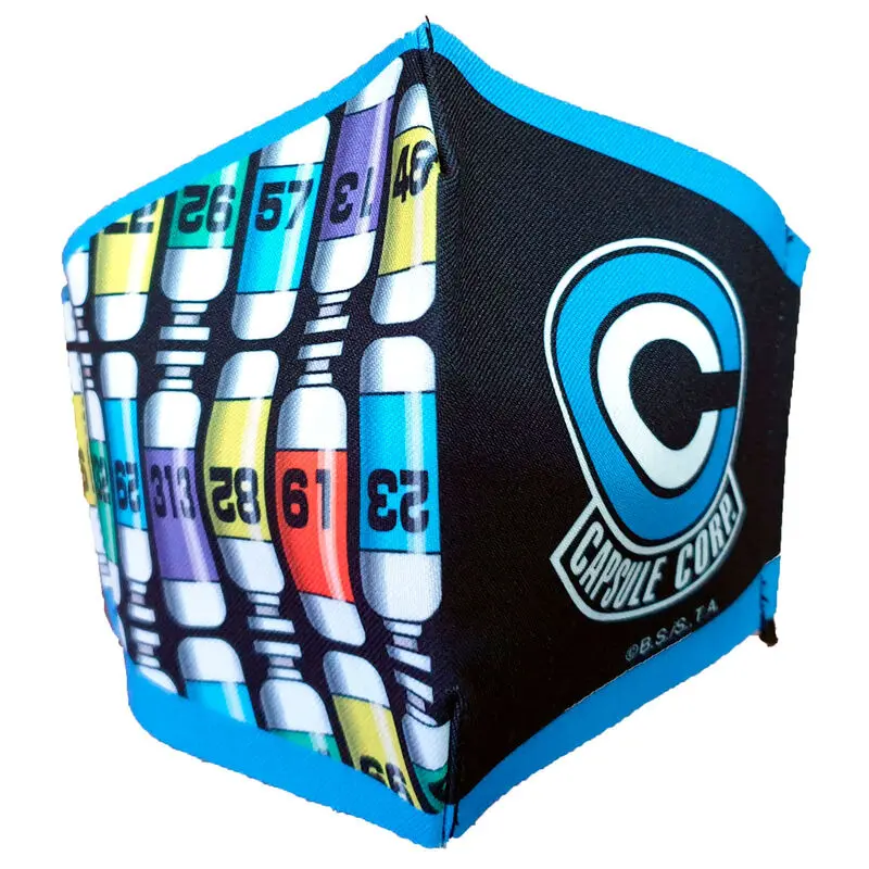 Dragon Ball Capsule Corp Bottles reusable face mask product photo