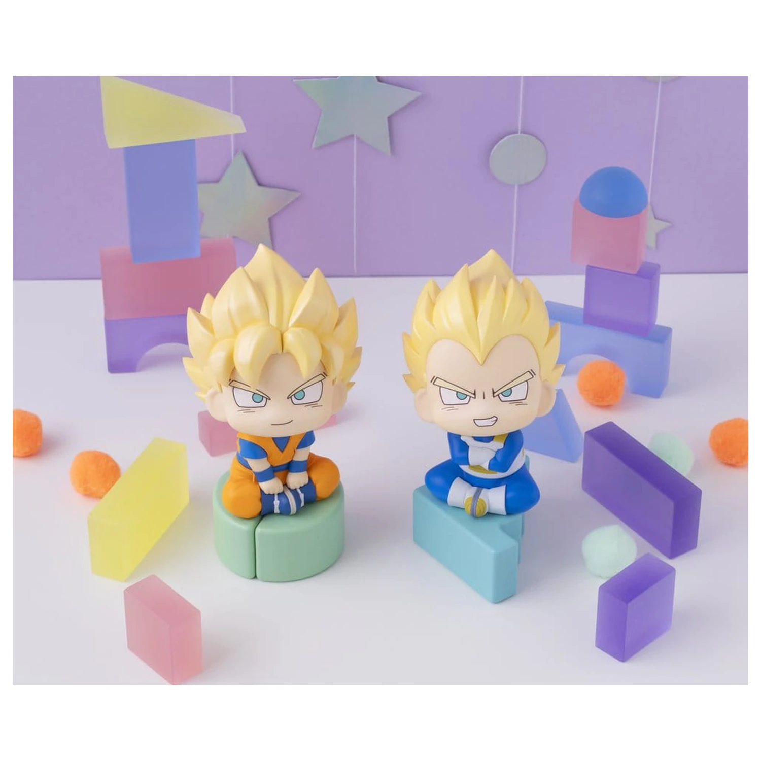Dragon Ball DAIMA Look Up PVC Figures 2-Pack Super Saiyan Son Goku (mini) & Super Saiyan Vegeta (mini) 11 cm (with gift) product photo