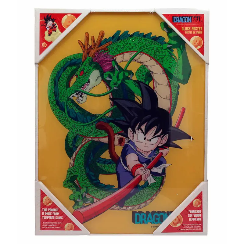 Dragon Ball Goku with Shenron glass poster product photo