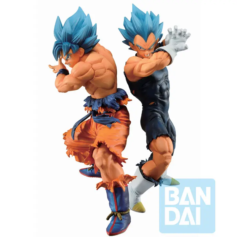 Dragon Ball Super Ichibansho PVC Statues SSGSS Son Goku &amp; SSGSS Vegeta (VS Omnibus Super) 20 - 21 cm product photo