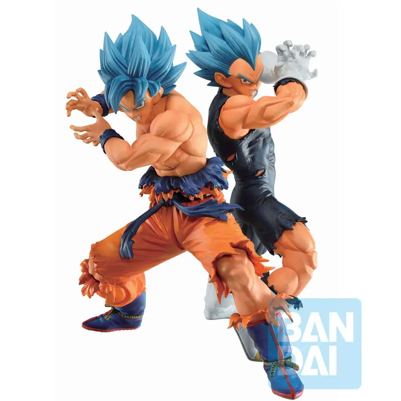 Dragon Ball Super Ichibansho PVC Statues SSGSS Son Goku &amp; SSGSS Vegeta (VS Omnibus Super) 20 - 21 cm product photo