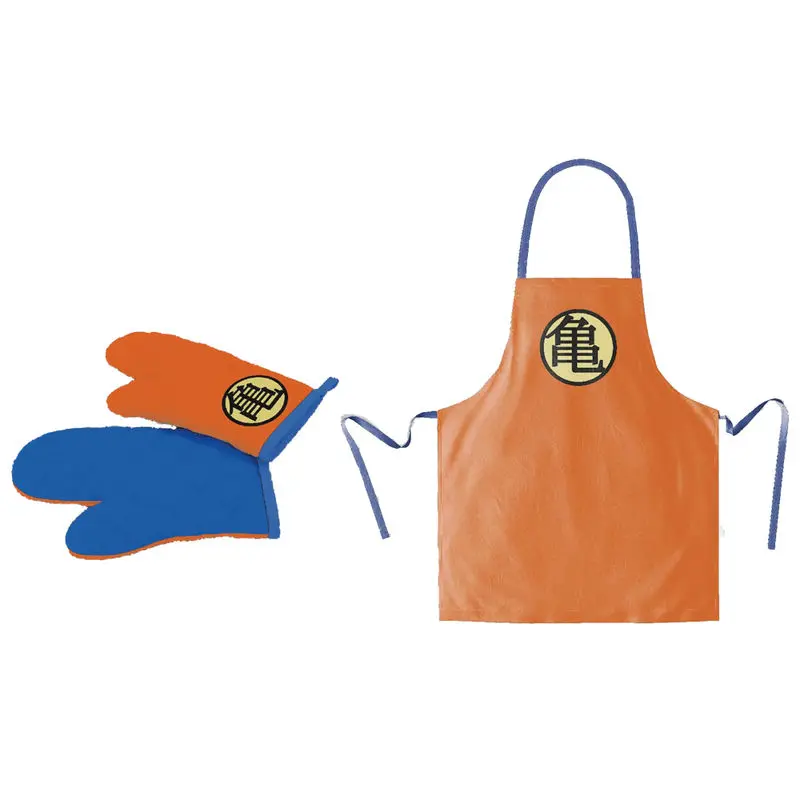 Dragon Ball cooking apron with oven mitt Turtle Symbol product photo