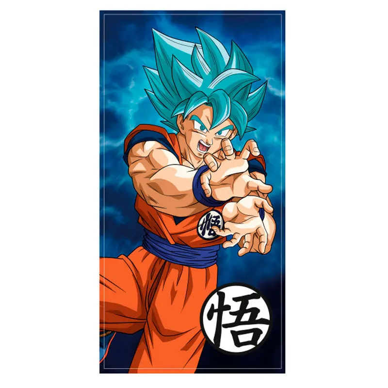 Dragon Ball Super Goku Super Saiyan Blue microfibre beach towel product photo