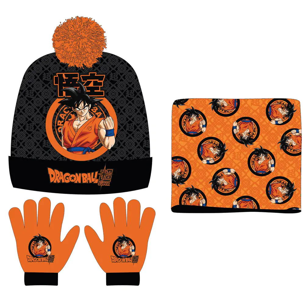 Dragon Ball Super snood hat gloves set termékfotó