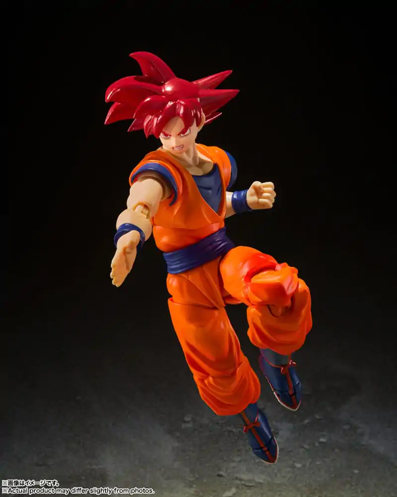 Dragon Ball Super S.H. Figuarts Action Figure Super Saiyan God Son Goku Saiyan God Instilled with the light of Reighteous Hearts 14 cm product photo